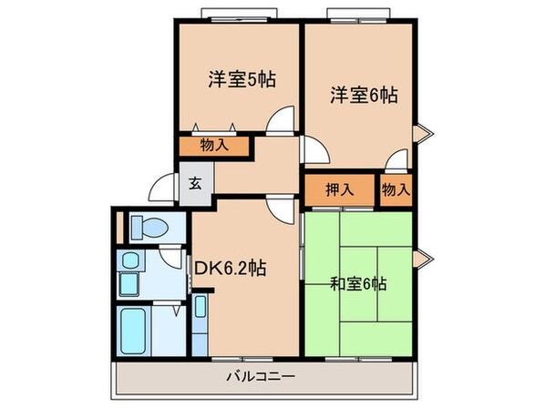 オ－クマンションの物件間取画像